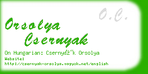 orsolya csernyak business card